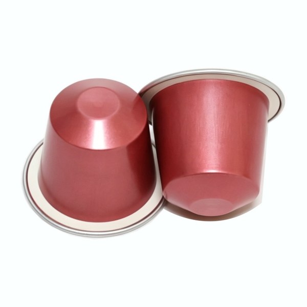 Nespresso aluminium capsule Red-brown