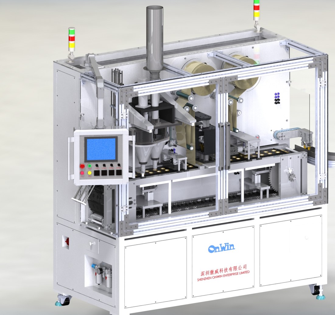 ONWIN automatic capsule filling and sealing machine with conveyor