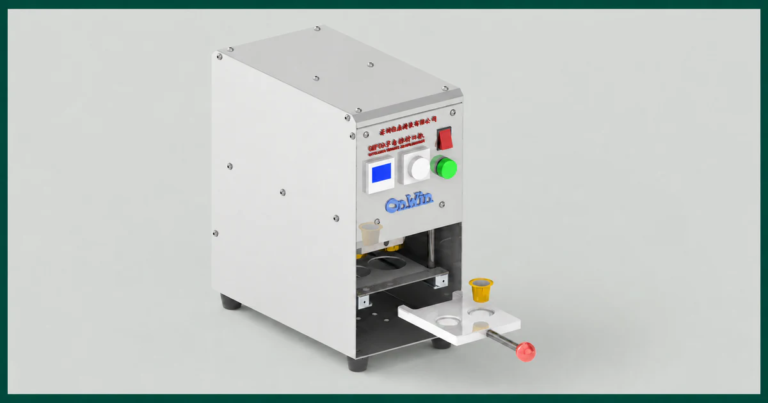 ONWIN capsule sealing setup used for a coffee capsule pilot
